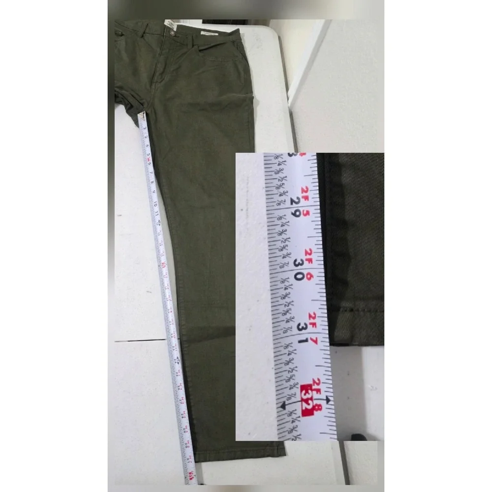 Flint and Tinder 365 Pants Mens 33x32 Olive Green Tapered Fit Chino Trouser
